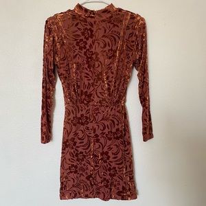 Nicole Miller Velvet printed Mini Dress